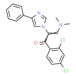 2-Propen-1-one,1-(2,4-dichlorophenyl)-3-(dimethylamino)-2-(4-phenyl-1H-imidazol-1-yl)- Structure