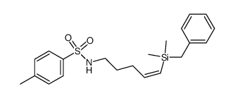 N-((Z)-5-benzyldimethylsilyl-4-pentenyl)-p-toluenesulfonamide结构式