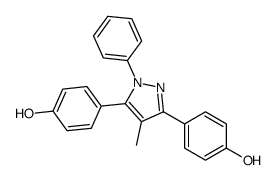4-[3-(4-hydroxyphenyl)-4-methyl-2-phenyl-1H-pyrazol-5-ylidene]cyclohexa-2,5-dien-1-one Structure