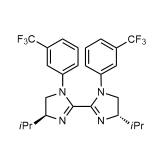 (4S,4'S)-4,4'-Diisopropyl-1,1'-bis(3-(trifluoromethyl)phenyl)-4,4',5,5'-tetrahydro-1H,1'H-2,2'-biimidazole Structure