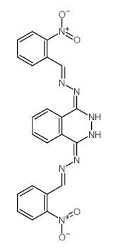 Benzaldehyde, o-nitro-,1,4-phthalazinediyldihydrazone (8CI) structure