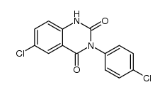 3-(p-chlorophenyl)-6-chloro-2,4-(1H,3H)-quinazolinedione结构式