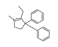 5-ethyl-1-methyl-4,4-diphenyl-2,3-dihydropyrrol-1-ium Structure