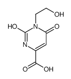 1,2,3,6-tetrahydro-1-(2-hydroxyethyl)-2,6-dioxopyrimidine-4-carboxylic acid结构式