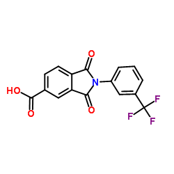 1,3-Dioxo-2-[3-(trifluoromethyl)phenyl]-5-isoindolinecarboxylic acid Structure