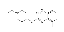 2-Chloro-6-methylcarbanilic acid 1-isopropyl-4-piperidinyl ester结构式