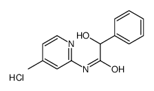 2-hydroxy-N-(4-methylpyridin-1-ium-2-yl)-2-phenylacetamide,chloride Structure