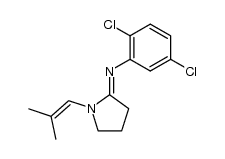 Pyrrolidine, 2-((2,5-dichlorophenyl)imino)-1-(2-methyl-1-propenyl)-结构式