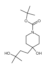 1,1-dimethylethyl 4-hydroxy-4-(3-hydroxy-3-methylbut-1-yl)-1-piperidinecarboxylate结构式