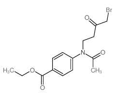 ethyl 4-[acetyl-(4-bromo-3-oxo-butyl)amino]benzoate结构式