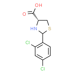 (R)-2-(2,4-DICHLORO-PHENYL)-THIAZOLIDINE-4-CARBOXYLIC ACID结构式