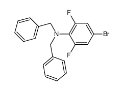 N,N-dibenzyl-4-bromo-2,6-difluorobenzenamine结构式