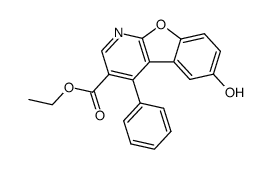 ethyl 6-hydroxy-4-phenylbenzofuro[2,3-b]pyridine-3-carboxylate结构式