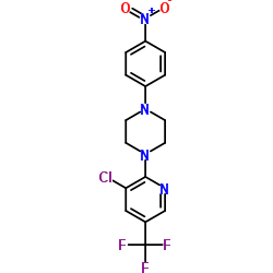 1-[3-Chloro-5-(trifluoromethyl)-2-pyridinyl]-4-(4-nitrophenyl)piperazine结构式