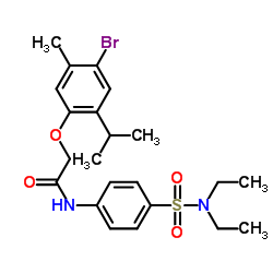 2-(4-Bromo-2-isopropyl-5-methylphenoxy)-N-[4-(diethylsulfamoyl)phenyl]acetamide Structure