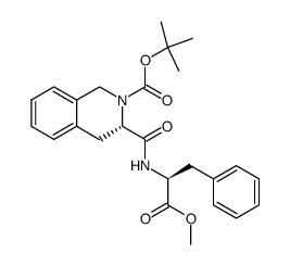 (S)-tert-butyl 3-(((S)-1-methoxy-1-oxo-3-phenylpropan-2-yl)carbamoyl)-3,4-dihydroisoquinoline-2(1H)-carboxylate结构式