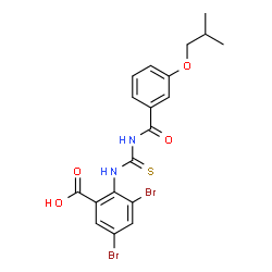 3,5-DIBROMO-2-[[[[4-(2-METHYLPROPOXY)BENZOYL]AMINO]THIOXOMETHYL]AMINO]-BENZOIC ACID picture