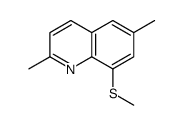 2,6-dimethyl-8-methylsulfanylquinoline结构式