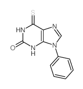 2H-Purin-2-one,1,3,6,9-tetrahydro-9-phenyl-6-thioxo-结构式