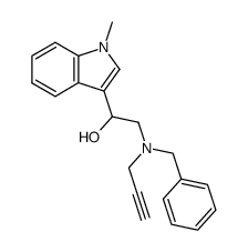 2-(Benzyl-prop-2-ynyl-amino)-1-(1-methyl-1H-indol-3-yl)-ethanol结构式