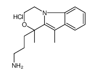 3-(1,10-dimethyl-3,4-dihydro-[1,4]oxazino[4,3-a]indol-1-yl)propan-1-amine,hydrochloride结构式