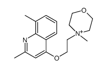 4-[2-(2,8-dimethylquinolin-4-yl)oxyethyl]-4-methylmorpholin-4-ium结构式