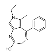 7-Ethyl-3,7-dihydro-6-methyl-5-phenylpyrrolo[3,4-e]-1,4-diazepin-2(1H)-one结构式