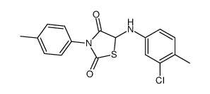 5-(3-chloro-4-methylanilino)-3-(4-methylphenyl)-1,3-thiazolidine-2,4-dione Structure