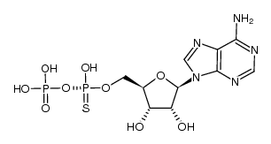 (Sp)-adenosine 5'-O-(1-thiodiphosphate)结构式