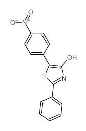 5-(4-nitrophenyl)-2-phenyl-1,3-thiazol-4-ol Structure