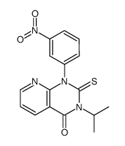 3-isopropyl-1-(3-nitro-phenyl)-2-thioxo-2,3-dihydro-1H-pyrido[2,3-d]pyrimidin-4-one结构式