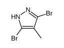 3,5-dibromo-4-methyl-1H-pyrazole结构式