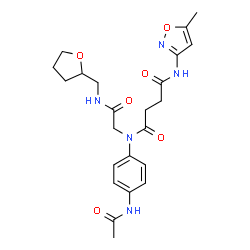 Butanediamide, N-[4-(acetylamino)phenyl]-N-(5-methyl-3-isoxazolyl)-N-[2-oxo-2-[[(tetrahydro-2-furanyl)methyl]amino]ethyl]- (9CI) Structure