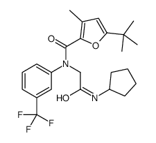 2-Furancarboxamide,N-[2-(cyclopentylamino)-2-oxoethyl]-5-(1,1-dimethylethyl)-3-methyl-N-[3-(trifluoromethyl)phenyl]-(9CI)结构式