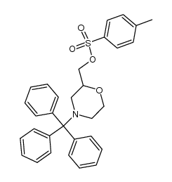 2-(p-toluenesulfonyloxymethyl)-4-triphenylmethylmorpholine结构式