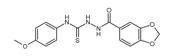 1-(benzo[1,3]dioxole-5-carbonyl)-4-(4-methoxy-phenyl)-thiosemicarbazide结构式