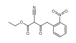 3-Oxo-4-[2-nitro-phenyl]-2-cyan-buttersaeure-ethylester Structure