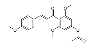 Acetic acid 3,5-dimethoxy-4-[(E)-3-(4-methoxy-phenyl)-acryloyl]-phenyl ester Structure