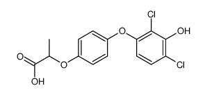 2-[4-(2,4-dichloro-3-hydroxyphenoxy)phenoxy]propanoic acid结构式