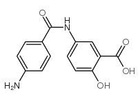 5-[(4-aminobenzoyl)amino]salicylic acid Structure