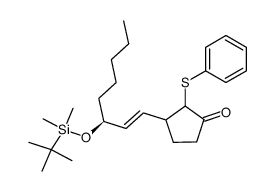 3-[(E)-(S)-3-(tert-Butyl-dimethyl-silanyloxy)-oct-1-enyl]-2-phenylsulfanyl-cyclopentanone结构式