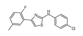 N-(4-chlorophenyl)-4-(2-fluoro-5-methylphenyl)-1,3-thiazol-2-amine结构式
