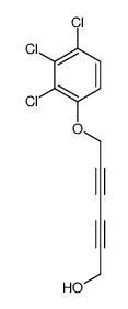 6-(2,3,4-trichlorophenoxy)hexa-2,4-diyn-1-ol结构式