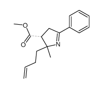 2-but-3-enyl-2-methyl-5-phenyl-3,4-dihydro-2H-pyrrole-3-carboxylic acid methyl ester Structure