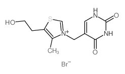 5-[[5-(2-hydroxyethyl)-4-methyl-1-thia-3-azoniacyclopenta-2,4-dien-3-yl]methyl]-1H-pyrimidine-2,4-dione Structure