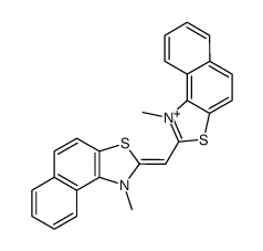 bis-(1-methyl-naphtho[1,2-d]thiazol-2-yl)-methinium Structure