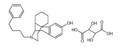 (-)-17-(4-Phenylbutyl)morphinan-3-ol tartrate结构式