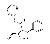 (2R,4R)-4-formyl-2-phenylthiazolidine-3-carboxylic acid phenyl ester结构式