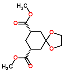 Dimethyl (7R,9S)-1,4-dioxaspiro[4.5]decane-7,9-dicarboxylate结构式