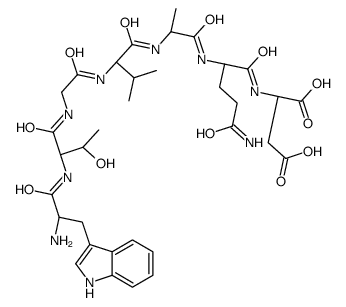 (2S)-2-[[(2S)-5-amino-2-[[(2S)-2-[[(2S)-2-[[2-[[(2S,3R)-2-[[(2S)-2-amino-3-(1H-indol-3-yl)propanoyl]amino]-3-hydroxybutanoyl]amino]acetyl]amino]-3-methylbutanoyl]amino]propanoyl]amino]-5-oxopentanoyl]amino]butanedioic acid结构式